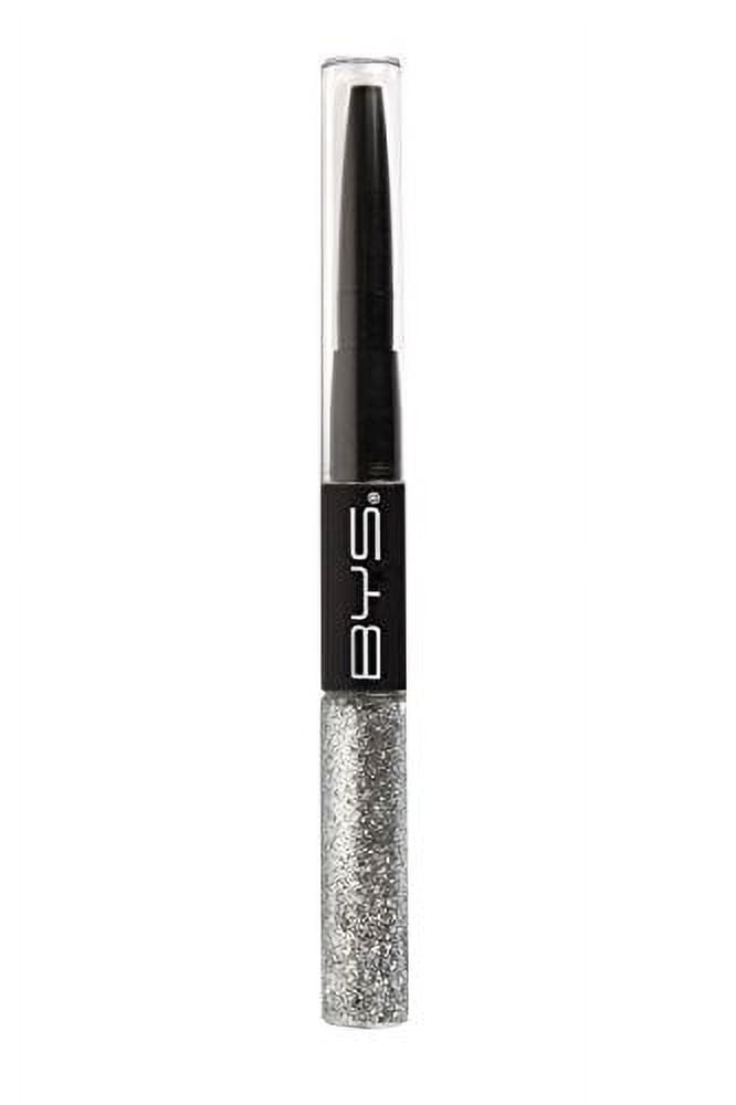 BYS 2 in 1 Black Kohl Eyeliner and Glitter Eyeliner Silver Glitter