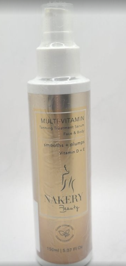 Nakery Beauty Multi-Vitamin Tanning Treatment Serum Face & Body 5.07 oz