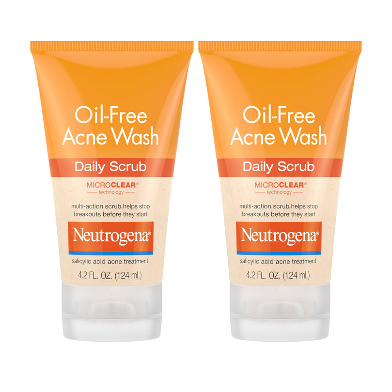 Neutrogena Oil Free Acne Face Scrub 4.2 fl. oz (2 Pack)