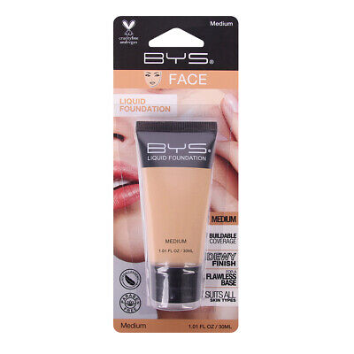 BYS Tube 30ml Liquid Foundation Face Makeup Buildable Coverage Cosmetic Medium
