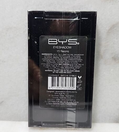 BYS Eyeshadow Palette Cosmetic Beauty Eye Makeup 15 Neons