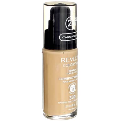 Revlon ColorStay Liquid Foundation Makeup, Matte Finish, Combination/Oily Skin, SPF 15, Natural Tan, 1 fl oz