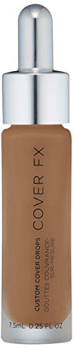 COVER FX Custom Cover Drops, Multi-Use Shade-Adjusting Liquid Foundation and Concealer Makeup - G Deep 2