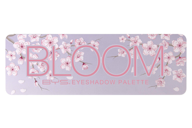 BYS 12 Shade Bloom Eyeshadow Metallic and Matte Palette Tin Collection with Mirror, Double Ended Applicator and Blender
