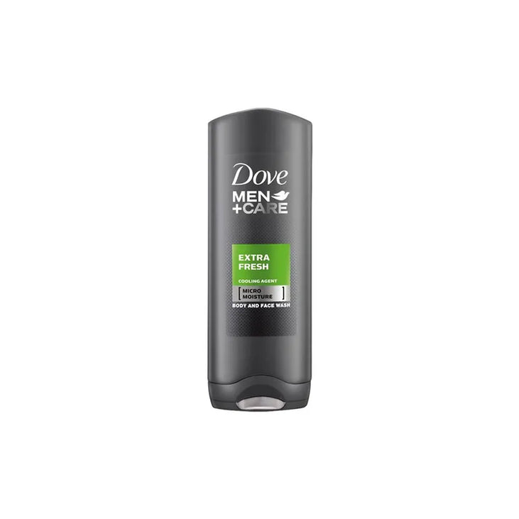 Dove for Men Plus Care Extra Fresh Body and Face Wash 250 ml / 8.45 Fl Oz (2 PACK)