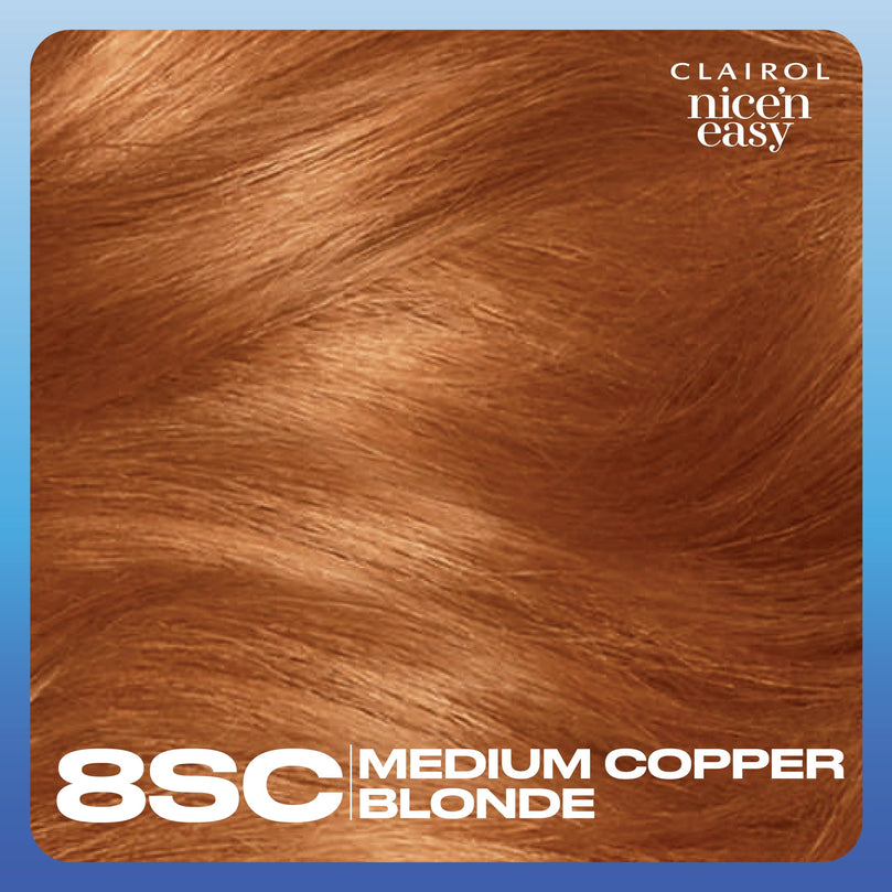 Clairol Nice 'n Easy Sun-Kissed Permanent Hair Color, 8SC Sandy Copper Blonde