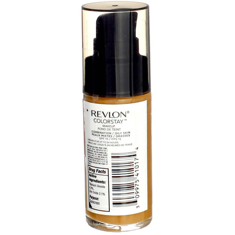 Revlon ColorStay Liquid Foundation Makeup, Matte Finish, Combination/Oily Skin, SPF 15, 400 Caramel, 1 fl oz