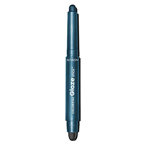 REVLON ColorStay Glaze Stick Eye Shadowliner, Longlasting Shimmer Cream Shadow and Liner Makeup in Blue, 875 Sapphire, 0.037 oz