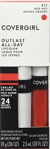 COVERGIRL Outlast All-Day Lip Color With Topcoat, Red Hot