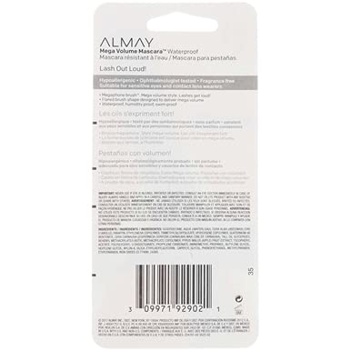 Almay Mega Volume Waterproof Mascara 040 Black 0.34 Fl Oz