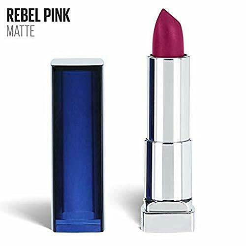 Maybelline New York Color Sensational Pink Lipstick Matte Lipstick, Rebel Pink, 0.15 Ounce, Pack of 1