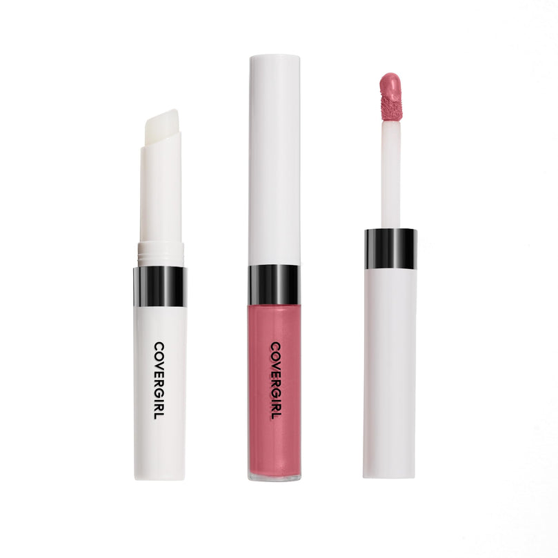 COVERGIRL Outlast All-Day Lip Color Liquid Lipstick and Moisturizing Topcoat, Always Rosy