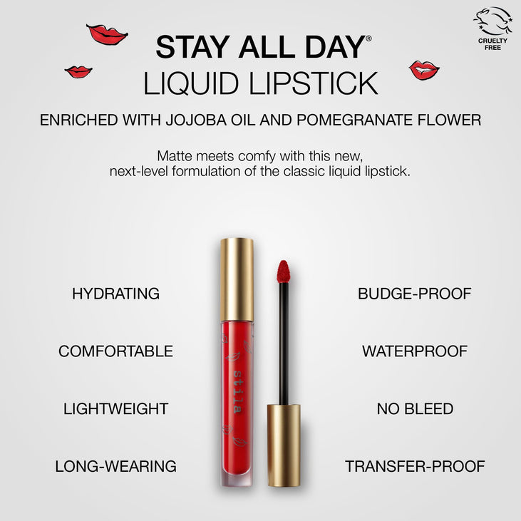 Stila Stay All Day Liquid Lipstick, Bellezza, 0.10 oz