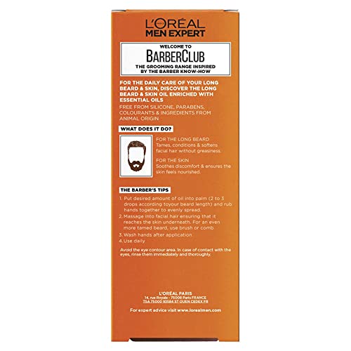 L'Oreal Men Expert Barber Club Long Beard & Skin Oil, 30ml