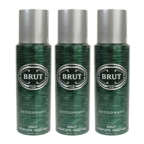 Brut 3 X Original Deodorant Body Spray 200Ml For Men Faberge