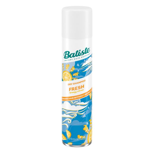 Batiste Instant Hair Refresh Dry Shampoo, BREEZY CITRUS, Fresh - 200ml/120g (Pack of 2)
