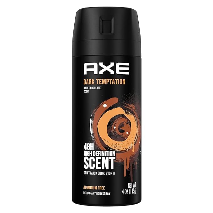 AXE Deodorant Bodyspray for Men, Dark Temptation, 48 Hour 150 ml (Pack of 4)