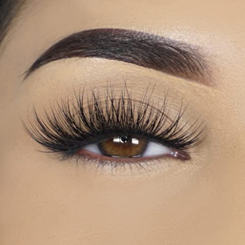 Lilly Lashes Brooklyn Lash, Premium Synthetic, Full Bodied, Round, 15mm, Black, False Lashes