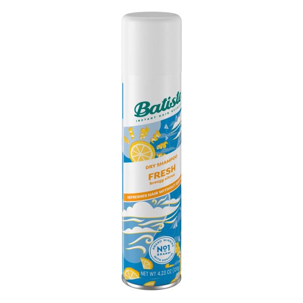 Batiste Instant Hair Refresh Dry Shampoo, BREEZY CITRUS, Fresh - 200ml/120g (Pack of 2)