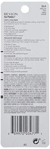 REVLON So Fierce Vinyl Eyeliner, Force of Steel, 0.042 Ounce