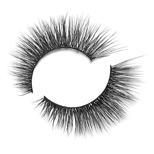 Lilly Lashes Premium Synthetic Lashes San Diego, Fake Eyelashes Natural Look, Flare Wispy Lash, False Lashes, Vegan Strip Lash, Reusable Up to 10 Wears, 15mm