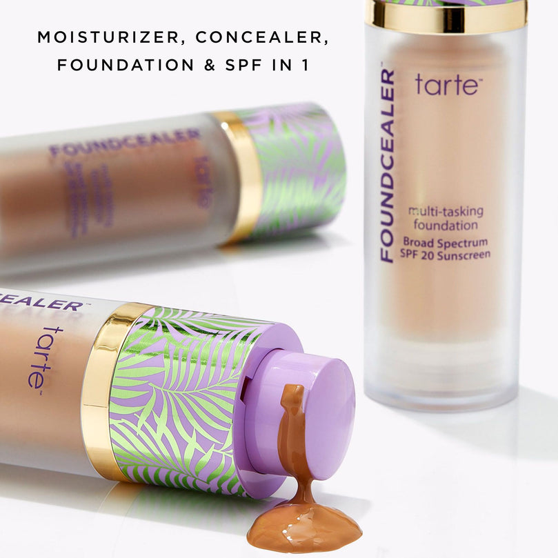 tarte babassu foundcealer skincare foundation Broad Spectrum SPF 20-54H deep honey (deep skin with warm, peach undertones)