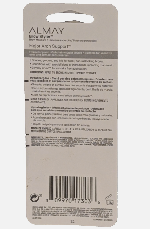 Almay Brow Styler Brow Mascara 030 Dark Brown