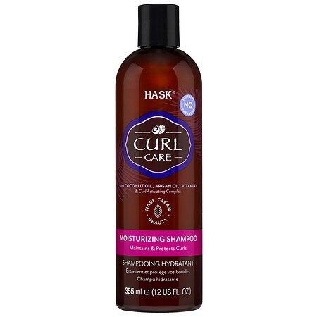 Hask Curl Care Moisturizing Daily Shampoo with Coconut Oil, Argan Oil & Vitamin E, 12 fl oz
