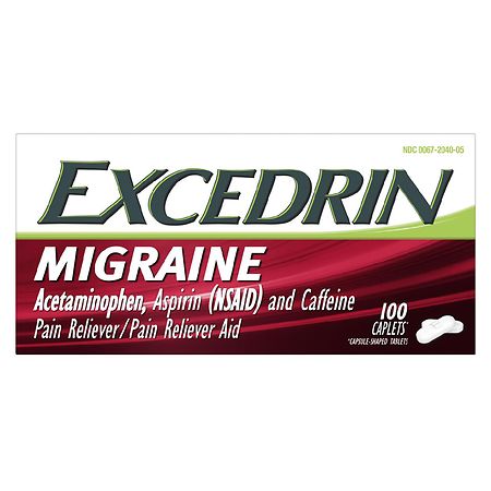 Excedrin Migraine Caplets for Migraine Headache Relief - 100 Count