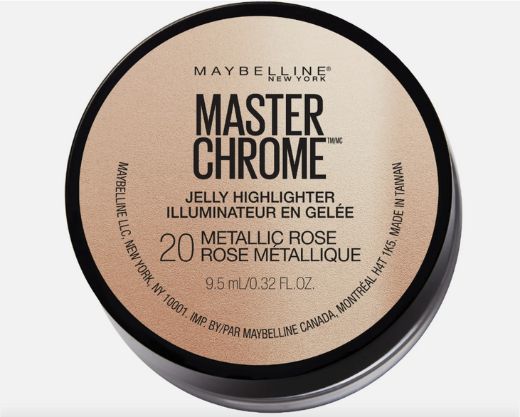 Maybelline Master Chrome Jelly Highlighter Face Makeup, Metallic Rose, 0.32 fl oz