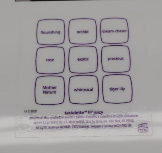 Tarte Tartelette Lil Juicy Palette 9 Eye Shadow Clay Infused
