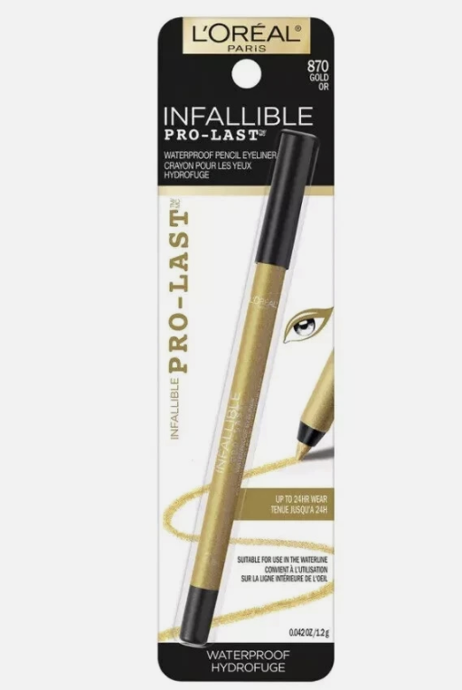 Loreal Paris Infallible Pro-Last Waterproof Pencil Eyeliner 870 Gold