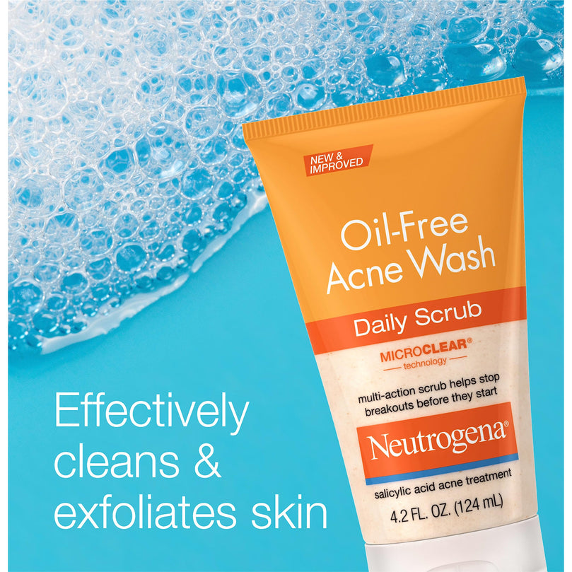 Neutrogena Oil Free Acne Face Scrub 4.2 fl. oz (2 Pack)