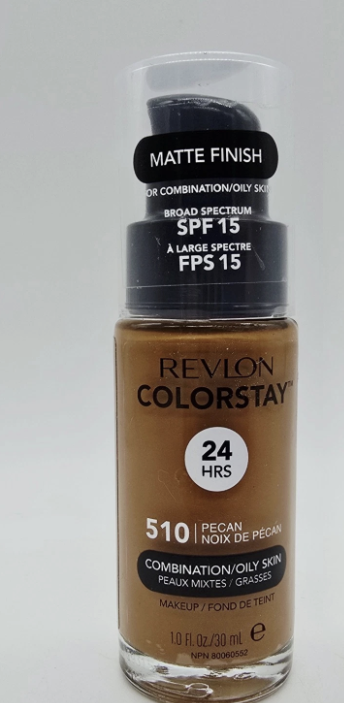 Revlon ColorStay Liquid Foundation Face Makeup for Combination & Oily Skin - 510 Pecan 1 Fl Oz