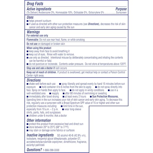 Coppertone Sport Sunscreen Spray SPF 50, Water Resistant Spray Sunscreen Bulk Pack, 5.5 Oz, Pack of 3 (Packaging May Vary)