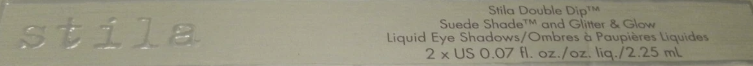 Stila Double Dip Suede Shade & Glitter & Glow Liquid Eye Shadows - White Out