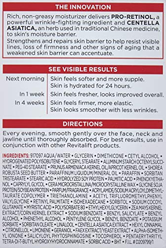 L'Oreal Paris, RevitaLift Anti-Wrinkle + Firming Night Cream Moisturizer 1.7 oz (Pack of 6)