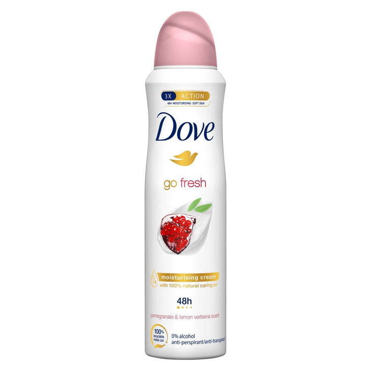Dove Go Fresh Pomegranate & Lemon Verbena Deodorant Spray 150 ml / 5 oz (6-Pack)