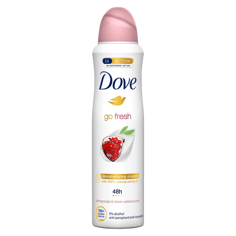 Dove Go Fresh Pomegranate & Lemon Verbena Deodorant Spray 150 ml / 5 oz (6-Pack)