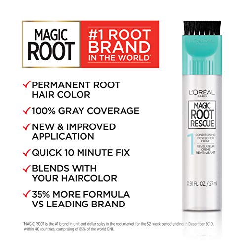 Loreal Paris Magic Root Rescue 10 Minute Root Hair Coloring Kit 8G Medium Golden Brown, 2 count