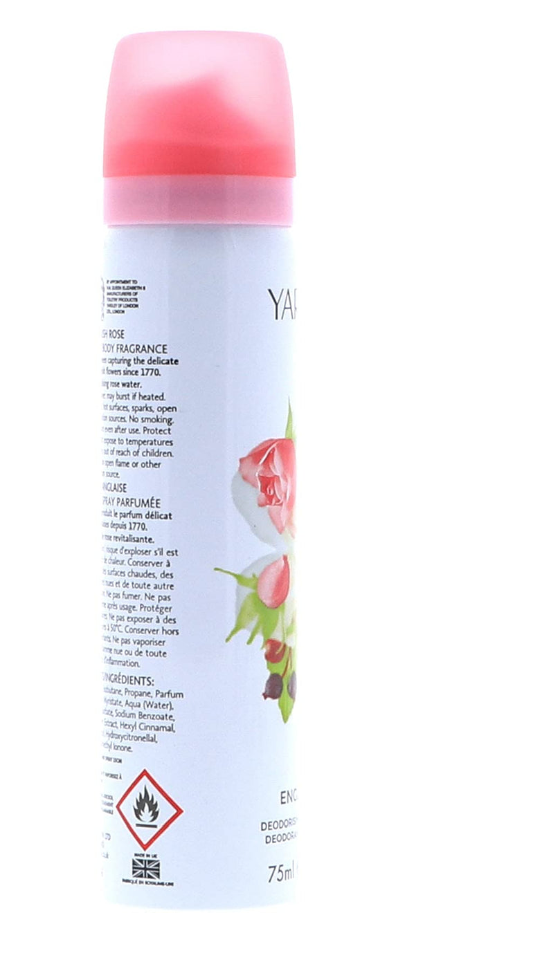 Three Packs of Yardley English Rose Body Spray 75ml by Yardley