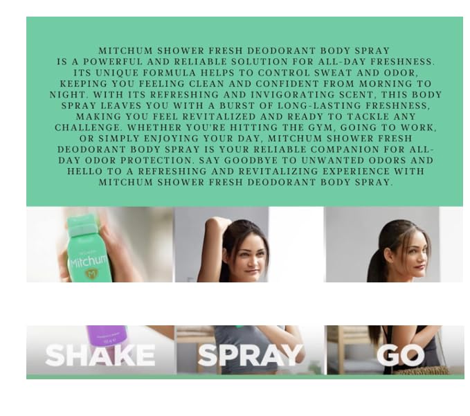 Mitchum WOMEN'S Anti-Perspirant & Deodorant Spray Shower Fresh & Powder Fresh