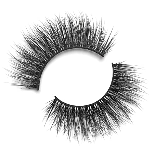 Lilly Lashes Brooklyn Lash, Premium Synthetic, Full Bodied, Round, 15mm, Black, False Lashes