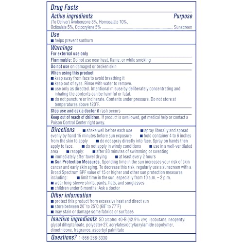 Coppertone Sport Sunscreen Spray SPF 50, Water Resistant Spray Sunscreen Pack, 5.5 Oz, Pack of 2 (Packaging May Vary)