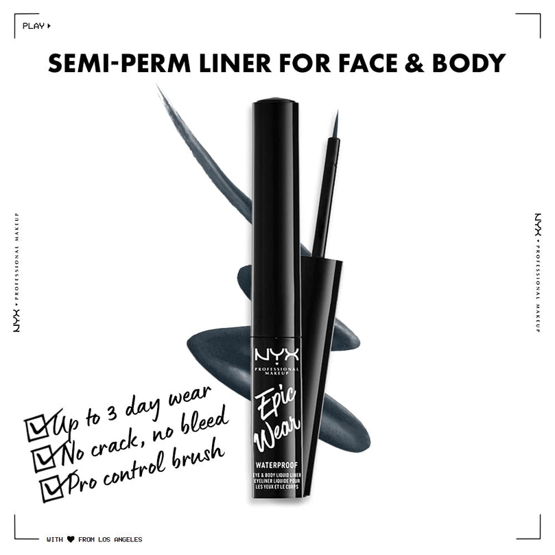 NYX PROFESSIONAL MAKEUP Epic Wear Liquid Liner, Long-Lasting Waterproof Eyeliner - Stone Fox