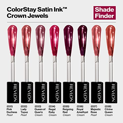 REVLON ColorStay Satin Ink Crown Jewels Liquid Lipstick 035 Reigning Red 0.17 fl oz.
