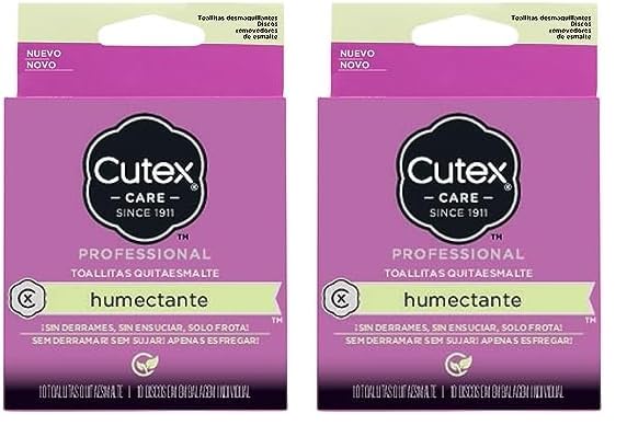 Cutex Care Swipe and Go Nail Polish Remover Pads, 10 Count (Pack of 2)
