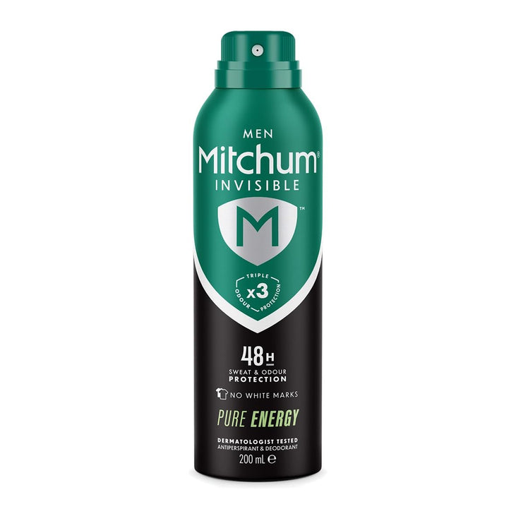 Mitchum Invisible Men 48HR Protection Pure Energy Anti-Perspirant & Deodorant 200 ml