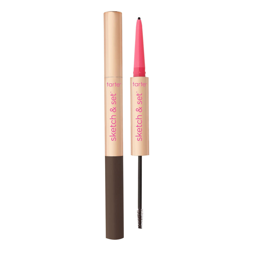 tarte big ego sketch and set brow pencil and tinted gel - dark brown - full size