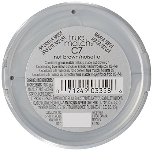 Loreal True Match Super-Blendable Powder (Cool) C7 Nut Brown